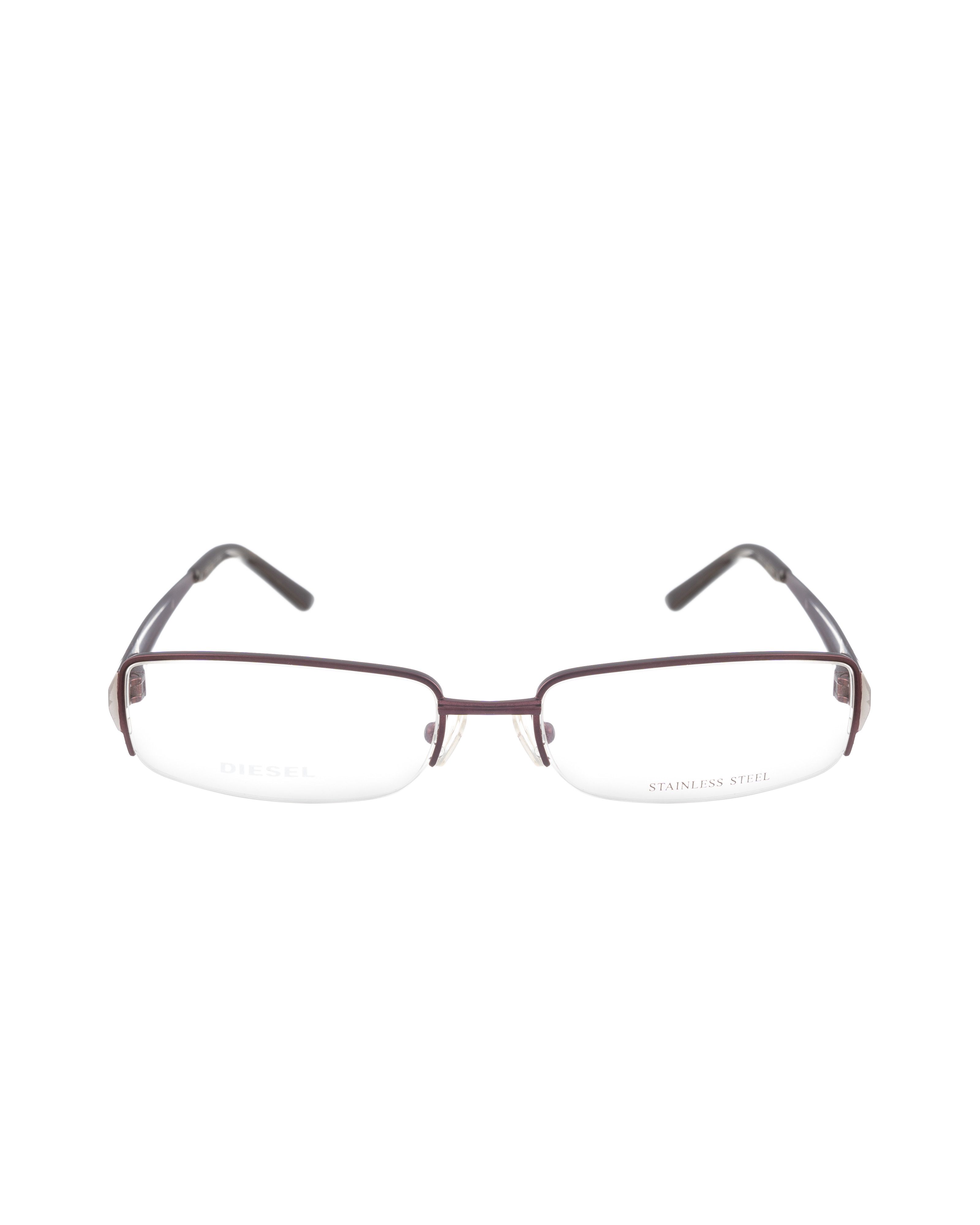 Diesel 00s Half Rim Metallic Burgundy Glasses
