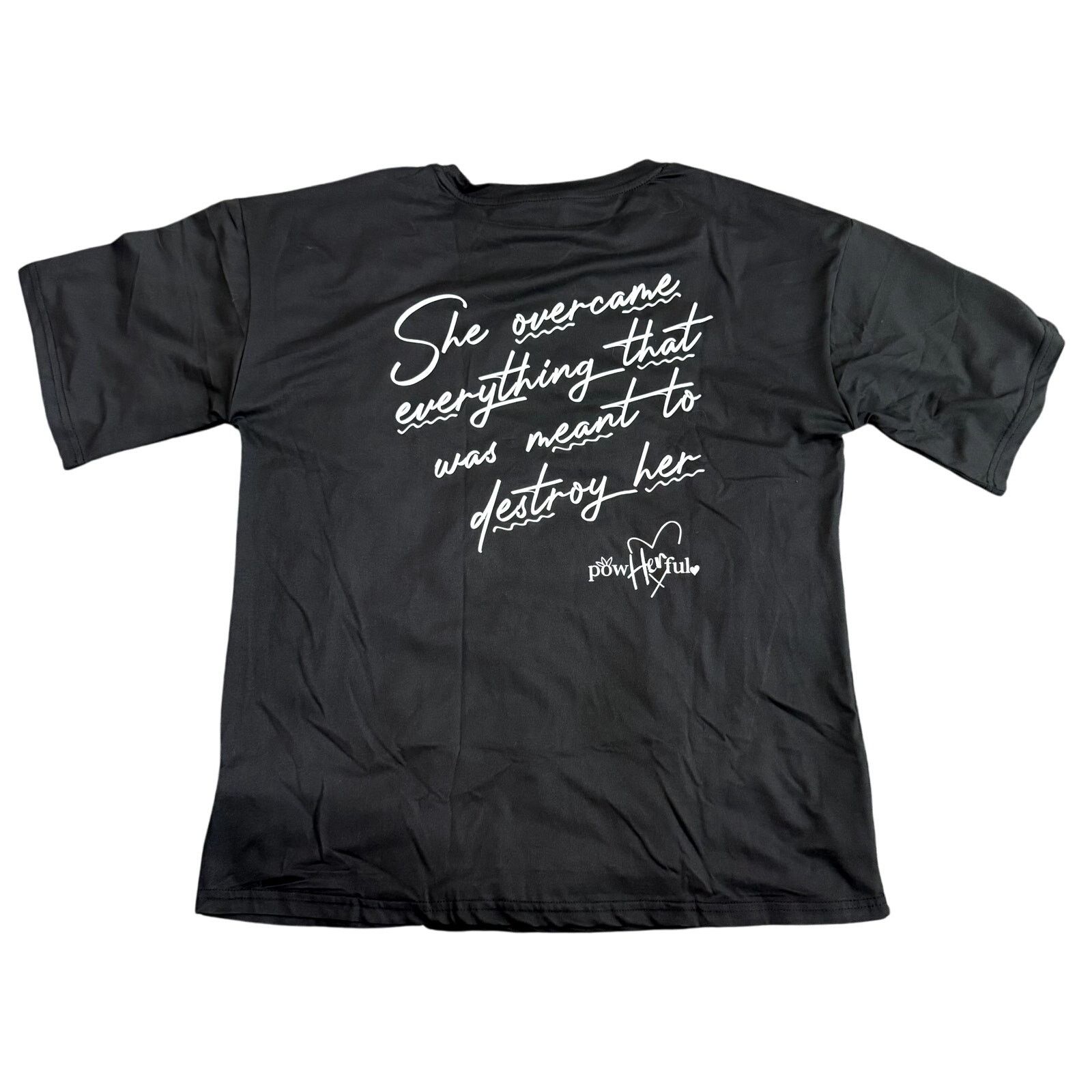 Shein Poweherful Graphic T-Shirt in Black, Size S Size S / US 4 / IT 40 - 1 Thumbnail