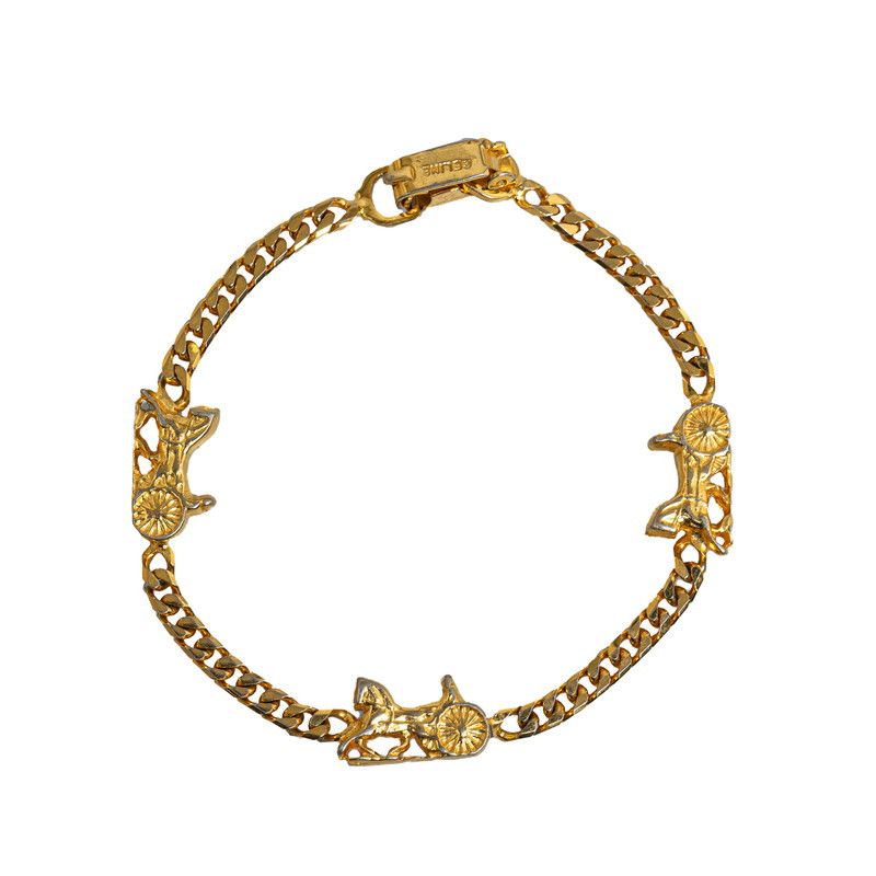image of Celine Carriage Chain Bracelet in Gold, Women's