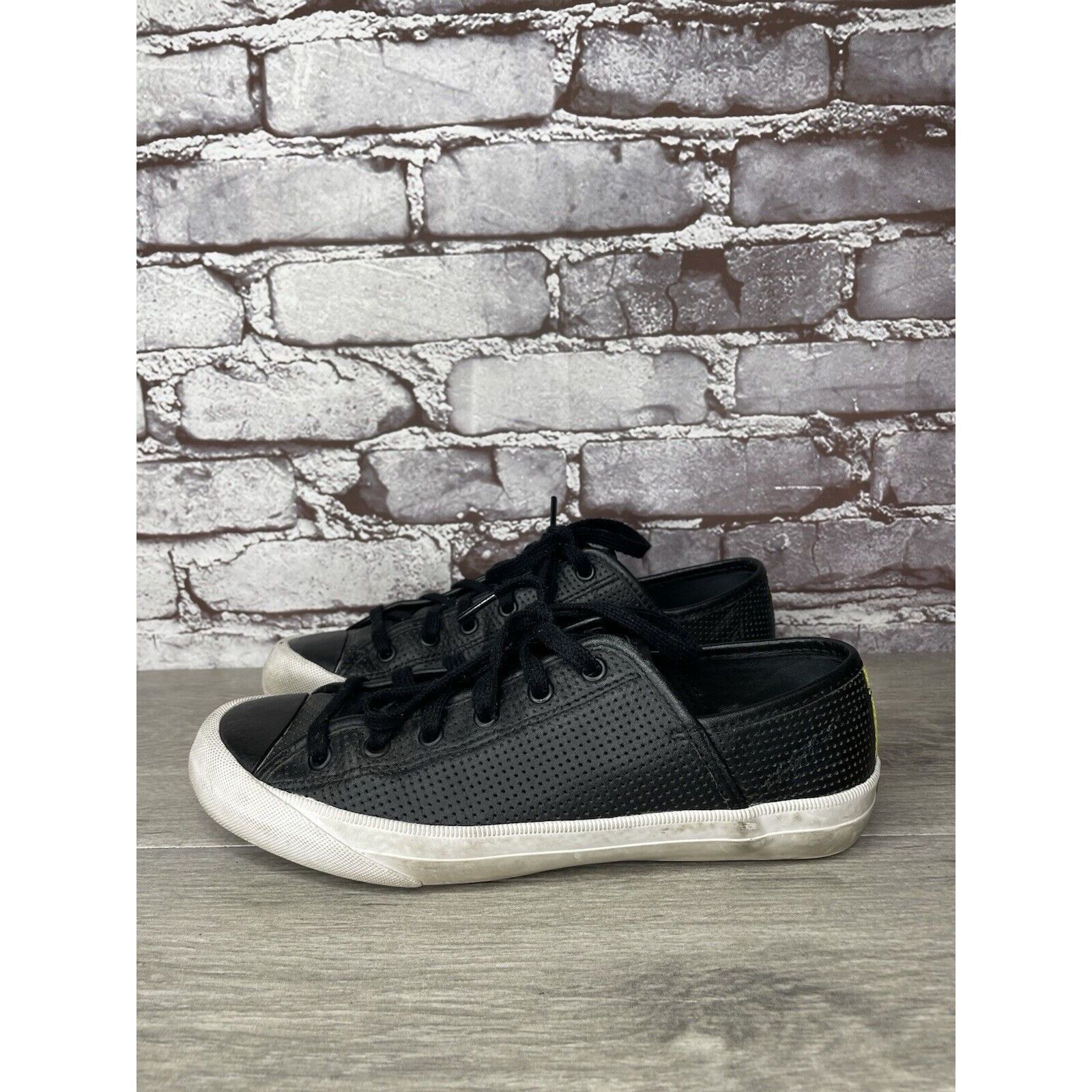 Kate Spade Kate Spade Saturday PF-Flyers Black Leather Low Top Sneakers Size US 8 / IT 38 - 1 Thumbnail