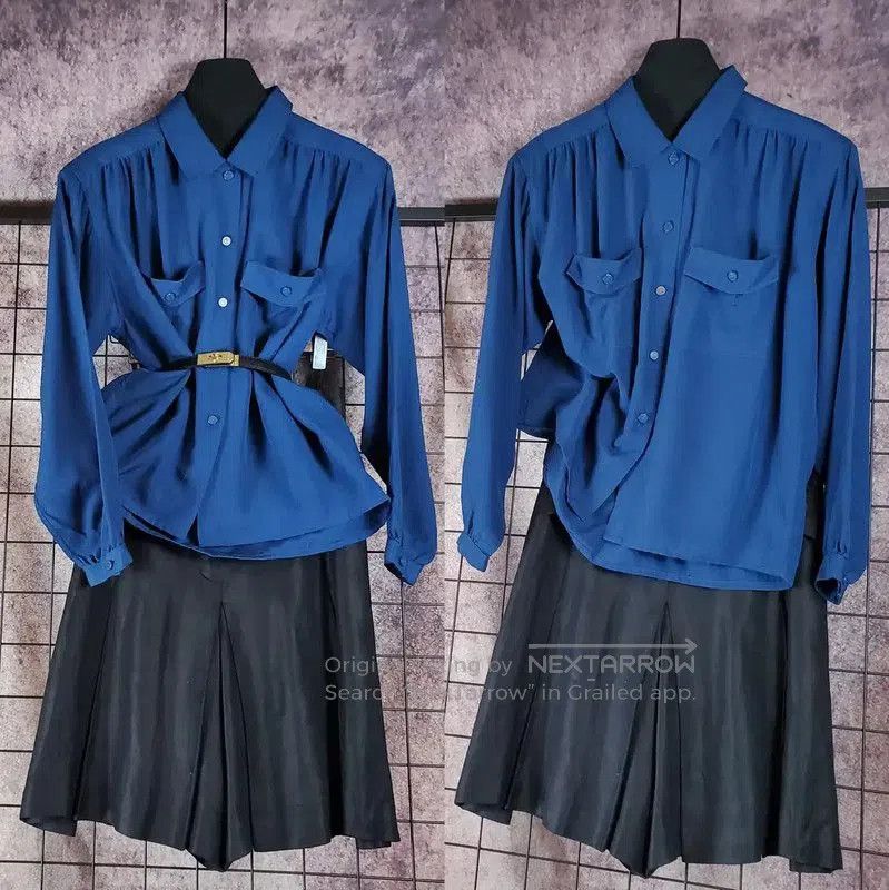 Dior Dior Blue Wool Blend Long Sleeve Shirt . Size M / US 6-8 / IT 42-44 - 1 Thumbnail