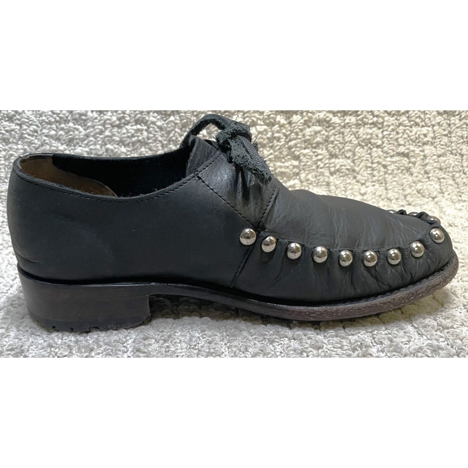 John Fluevog John Fluevog Black Leather Diotima Flats 6W Oxford Shoes Size US 6 / IT 36 - 4 Thumbnail