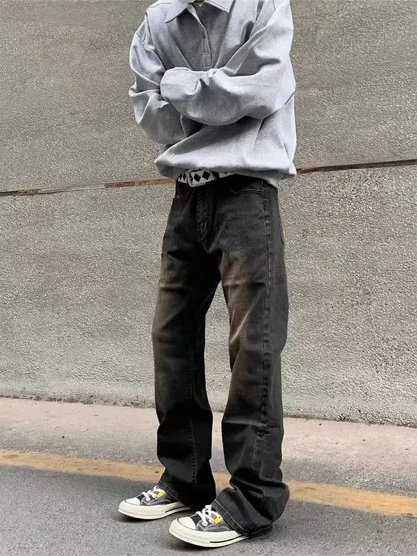 VIBE Vintage Rust Black Micro Flare Jeans Size US 34 / EU 50 - 2 Thumbnail