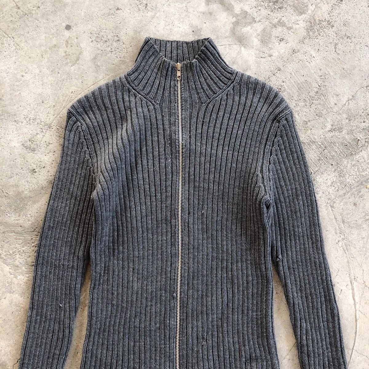Y's × Yohji Yamamoto Y’S Yohji Yamamoto Stretchable Zipper Wool Sweater Size S / US 4 / IT 40 - 3 Thumbnail