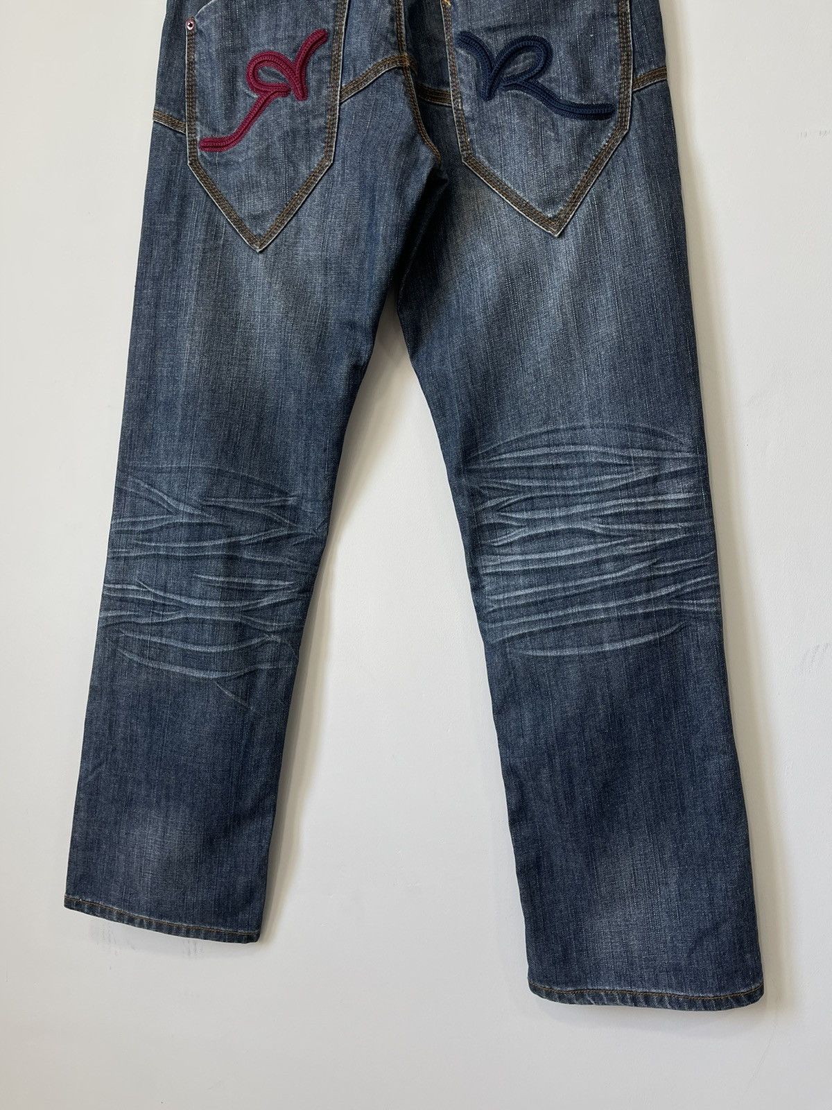 Rocawear Y2k Rocawear Crazy Vtg 90s Faded Embroidere Rap Skate Jeans Size US 32 / EU 48 - 3 Thumbnail