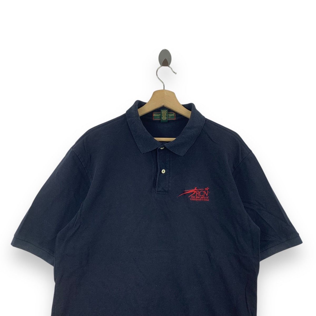Vintage Vintage COUNTRY COTTONS RCN Cable Tv Tech Polo Tee Shirt Size US L / EU 52-54 / 3 - 2 Thumbnail