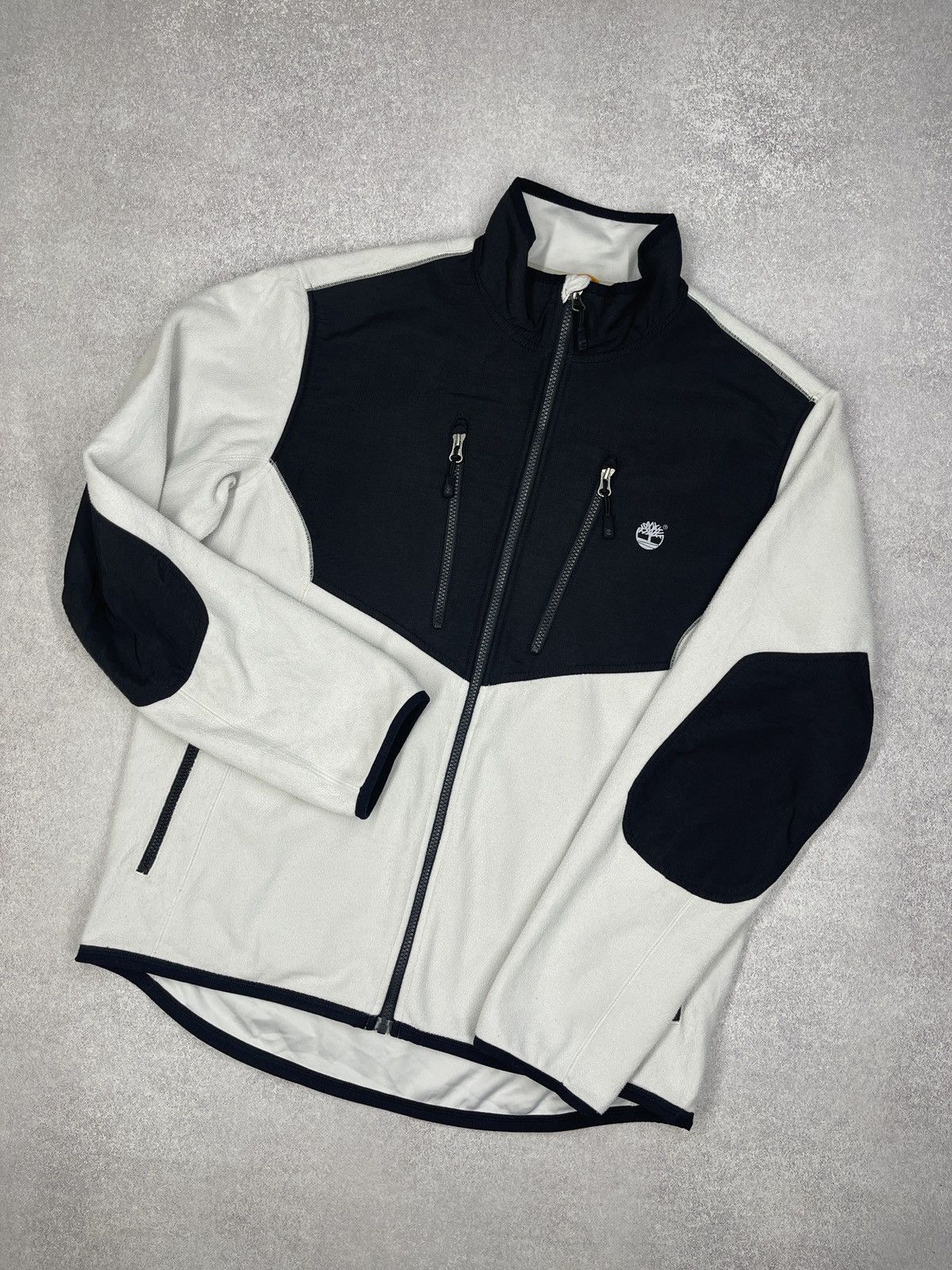 Timberland Mens Timberland Fleece Jacket Black/White Outdoor Gorpcore Size US XL / EU 56 / 4 - 1 Thumbnail