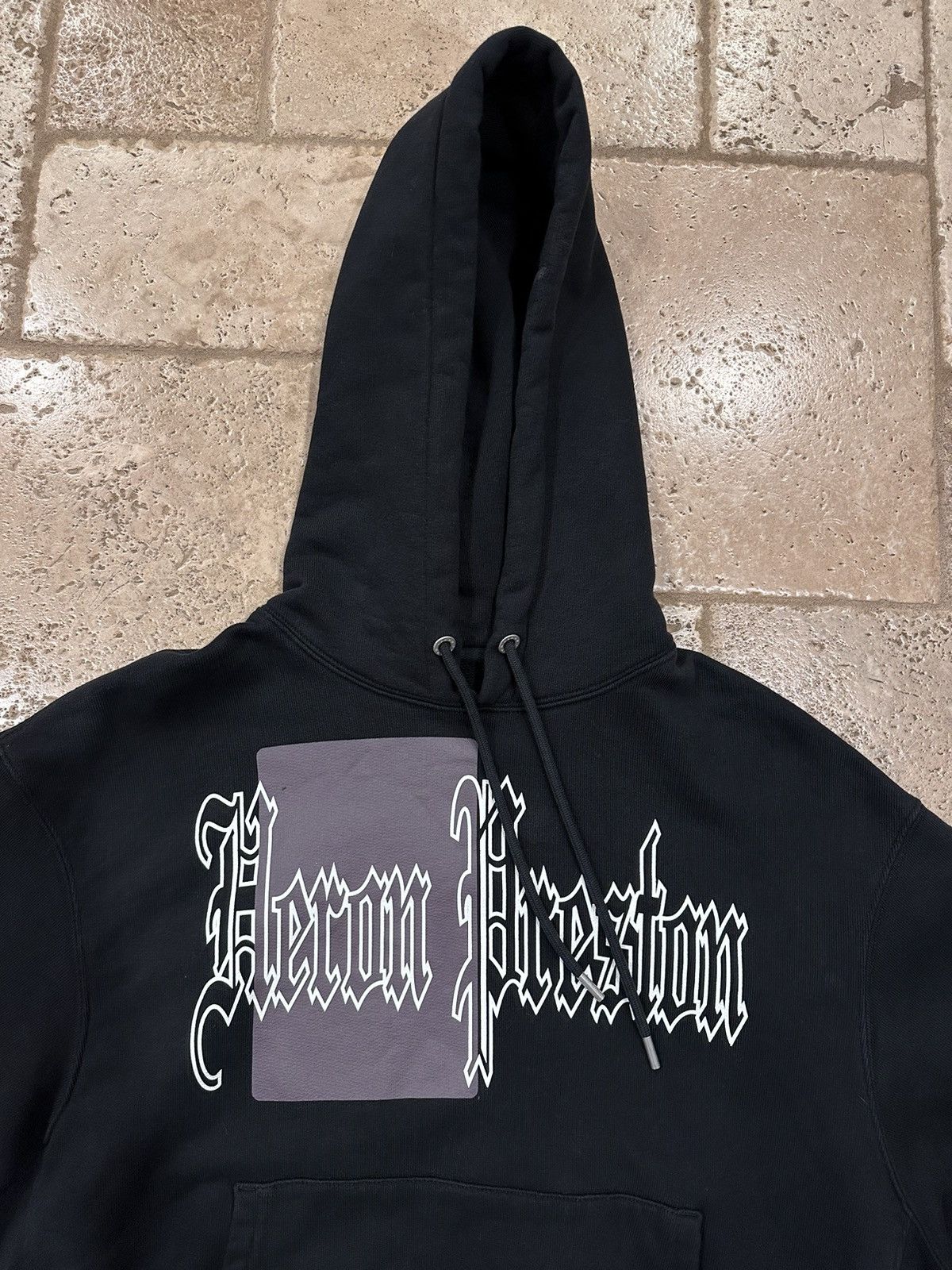 Heron Preston Heron Preston Logo Color Block Gothic Print Black Hoodie Size US M / EU 48-50 / 2 - 7 Thumbnail