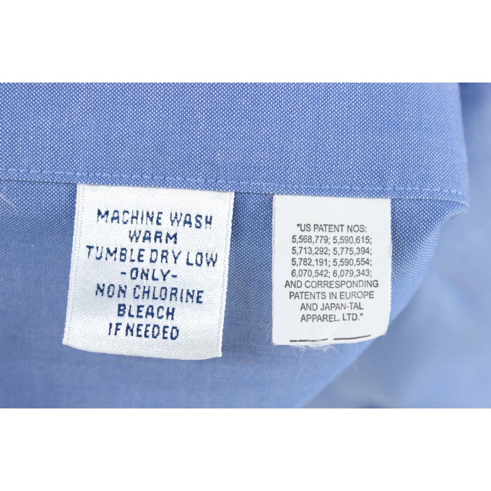 Enro ENRO Shirt Men's 16.5 Blue Cotton Long Sleeve Button Up Dress Shirt 2-Ply 80's Size 46R - 5 Thumbnail