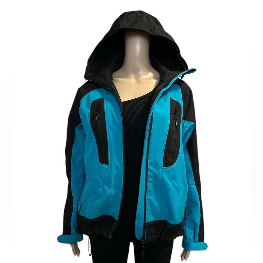 Designer Icewear Iceland Women's Softshell Jacket - Teal & Black Size M / US 6-8 / IT 42-44 - 1 Thumbnail