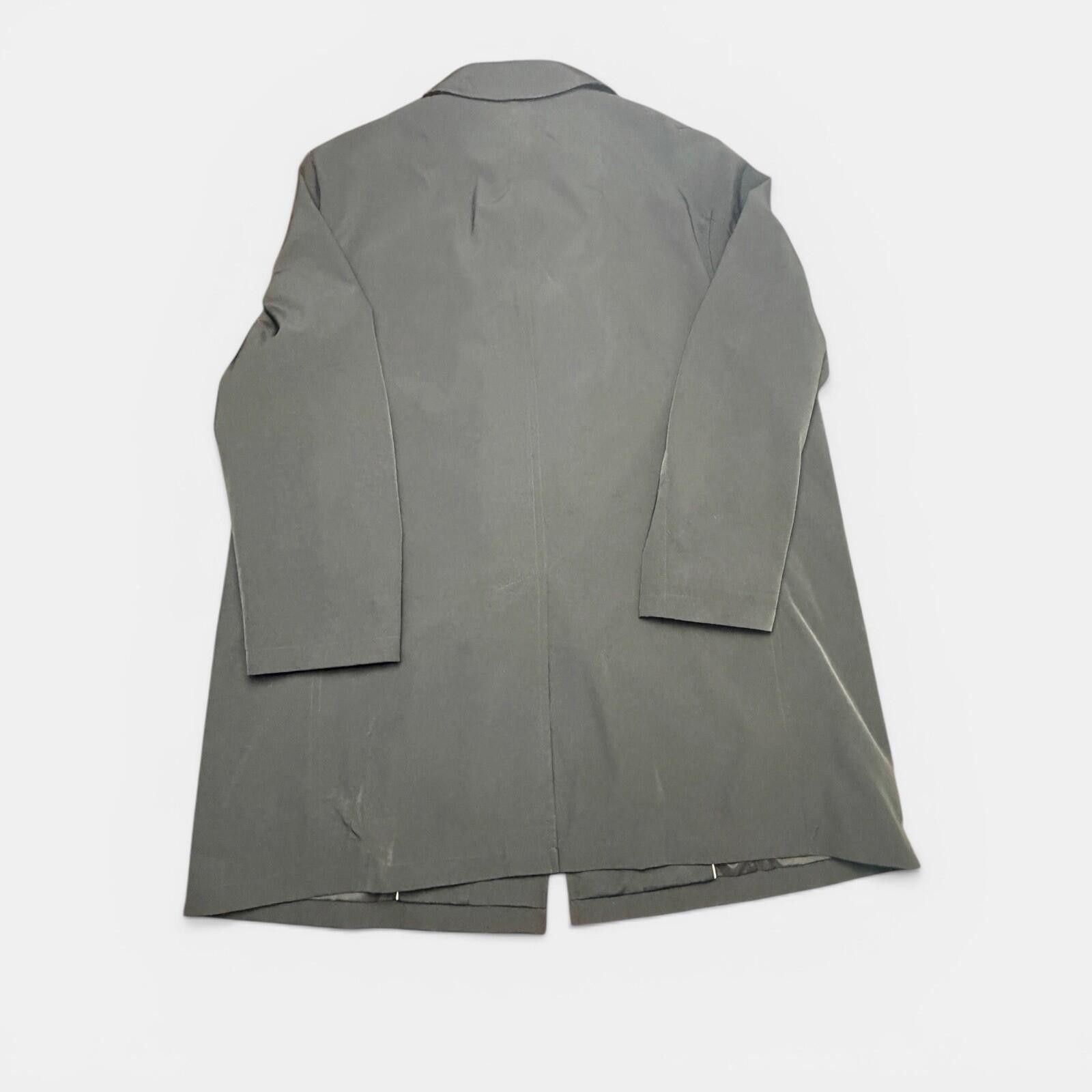 Sanyo Sanyo Mens 48R Black Trench Coat Raincoat Overcoat Classic Size US M / EU 48-50 / 2 - 2 Thumbnail