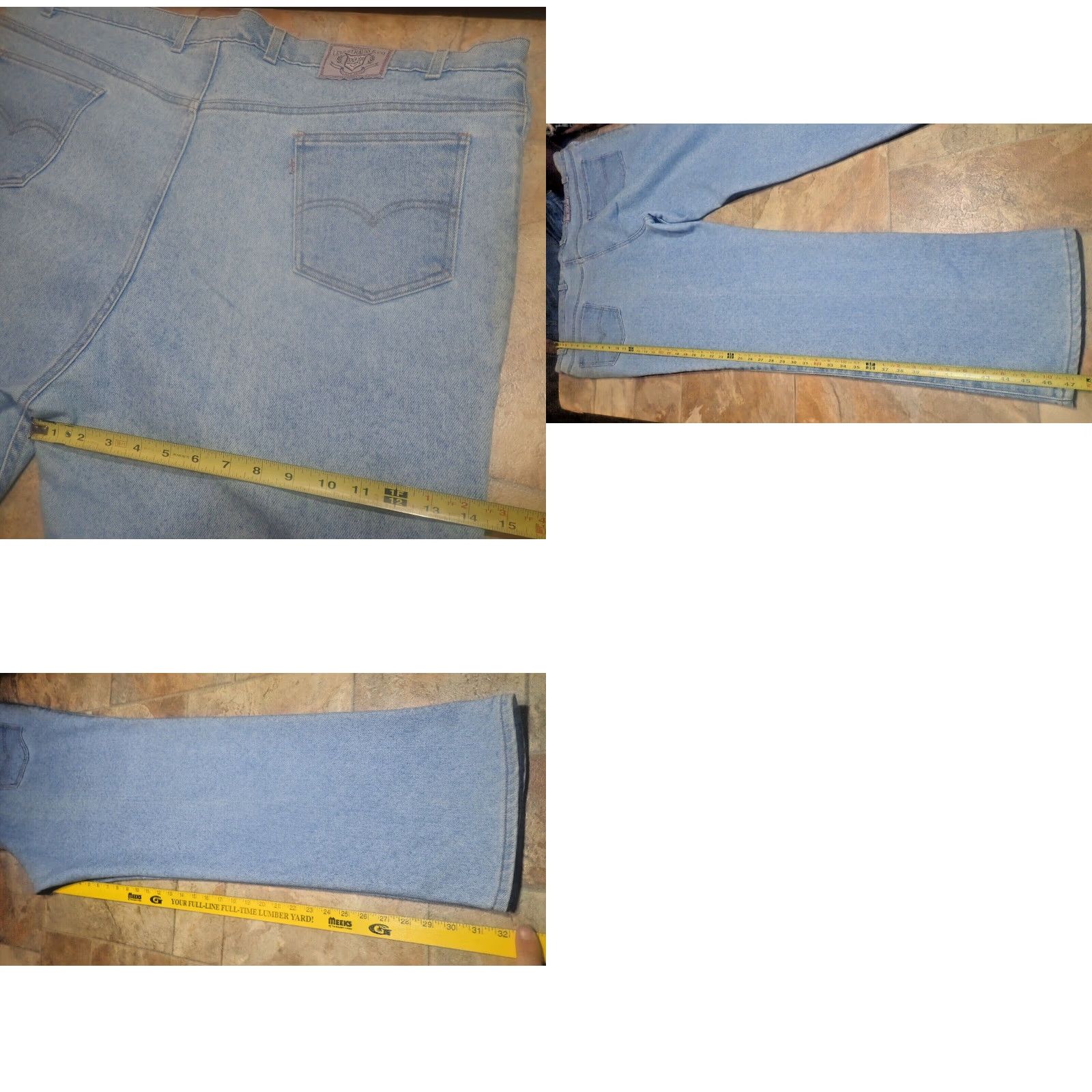 Levi's VINTAGE Levi's Jeans Silver Medal 50X32 Levi's Silver Medal Jeans Blue Denim USA Mens Regular 50X32 5-Pocket Distressed 90s USA Size US 34 / EU 50 - 8 Thumbnail
