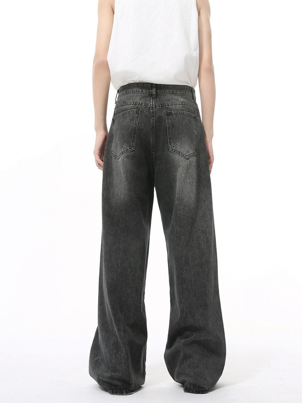 Vintage Men's Retro Clean-Fit Washed Wide-Leg Jeans Size US 32 / EU 48 - 5 Thumbnail