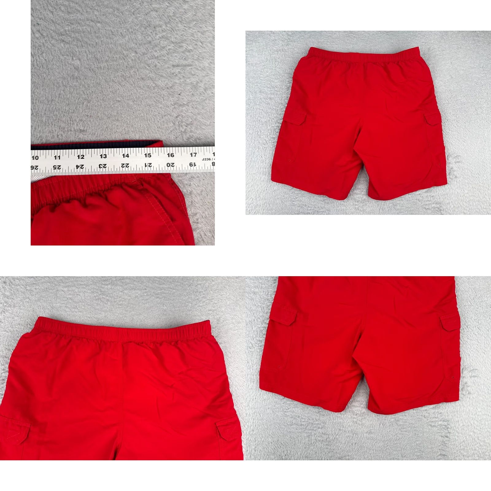 Vintage VINTAGE L.L. Bean Swim Trunks M Mens Red 100% Polyester Lined Drawstring Beach Pool Trunks Size US 31 - 9 Thumbnail