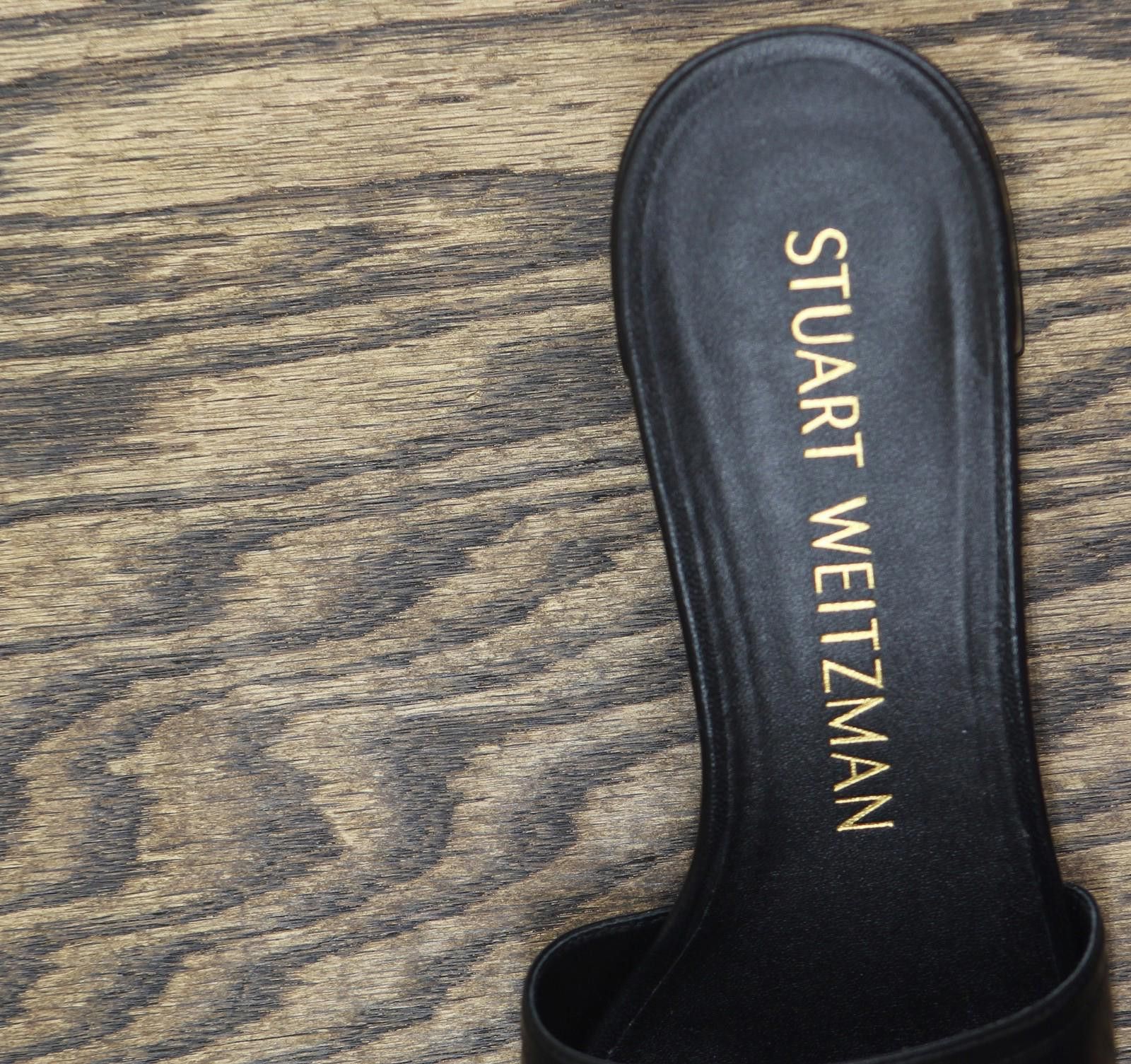 Stuart Weitzman Stuart Weitzman Cayman 35 Block Heel Slides Se013 Black 9b Size US 9 / IT 39 - 8 Thumbnail