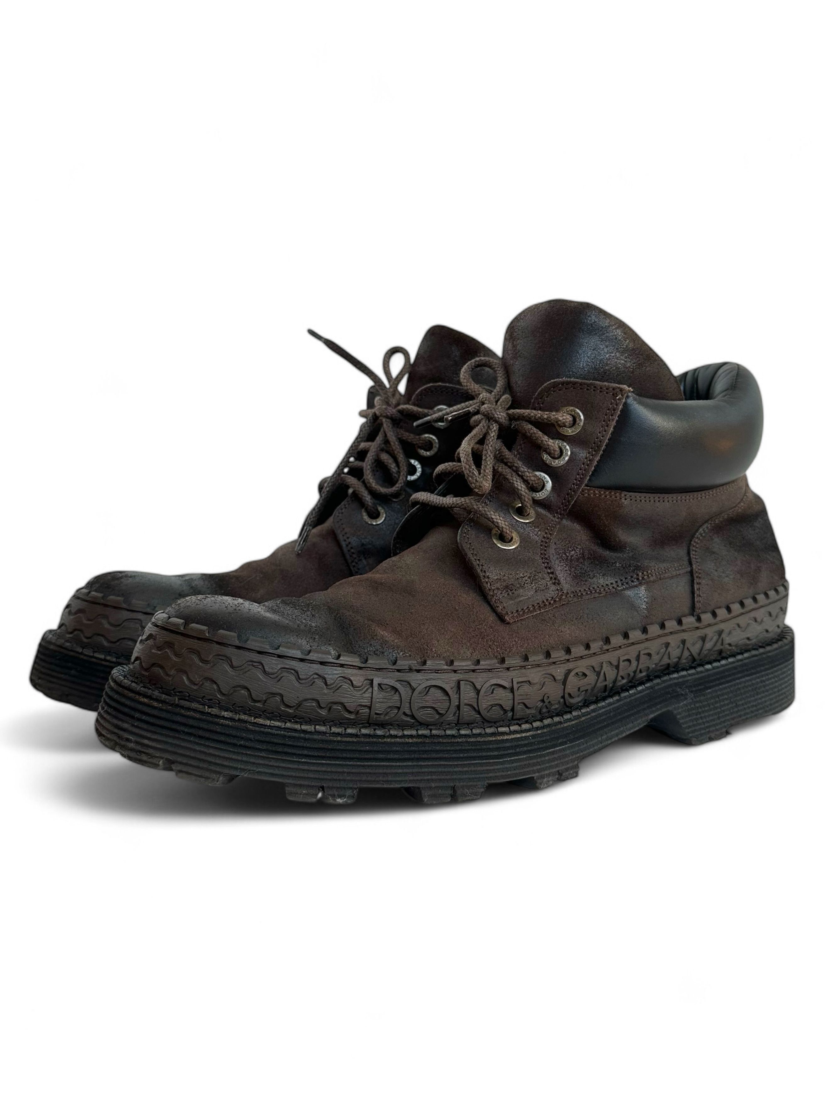 Dolce & Gabbana Main Line Dolce & Gabbana Leather Lace Up Boots Size US 10.5 / EU 43-44 - 4 Thumbnail