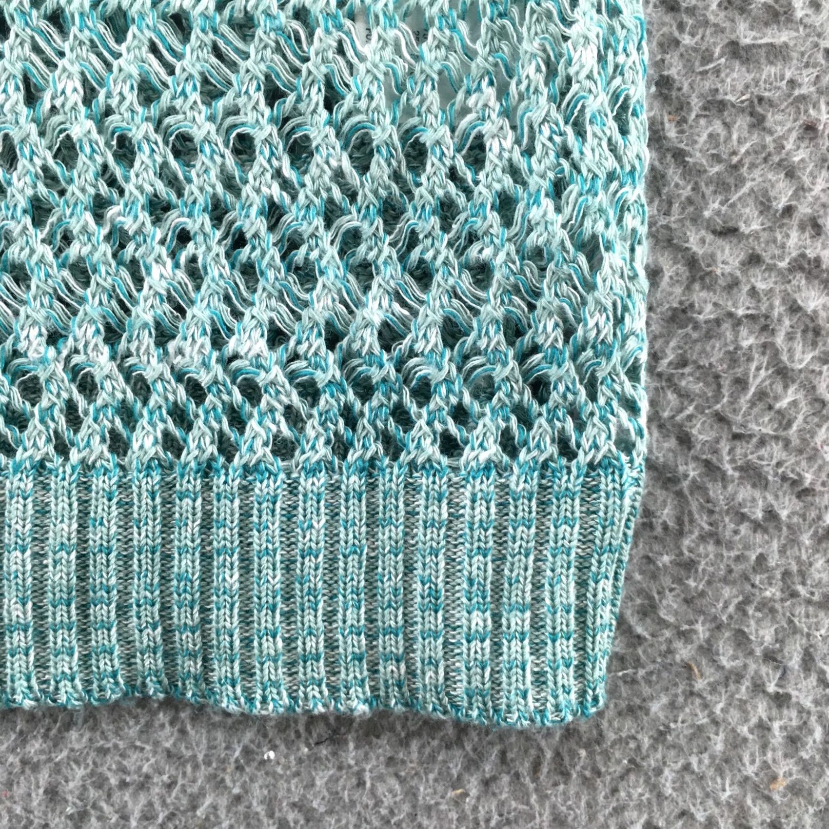 AQUA Roz & Ali Sweater Womens M Blue Sleeves Short Sleeve Open Knit Casual Shirt Top Blouse Knit Open Crochet All Seasons Lightweight Regular Size M / US 6-8 / IT 42-44 - 7 Thumbnail