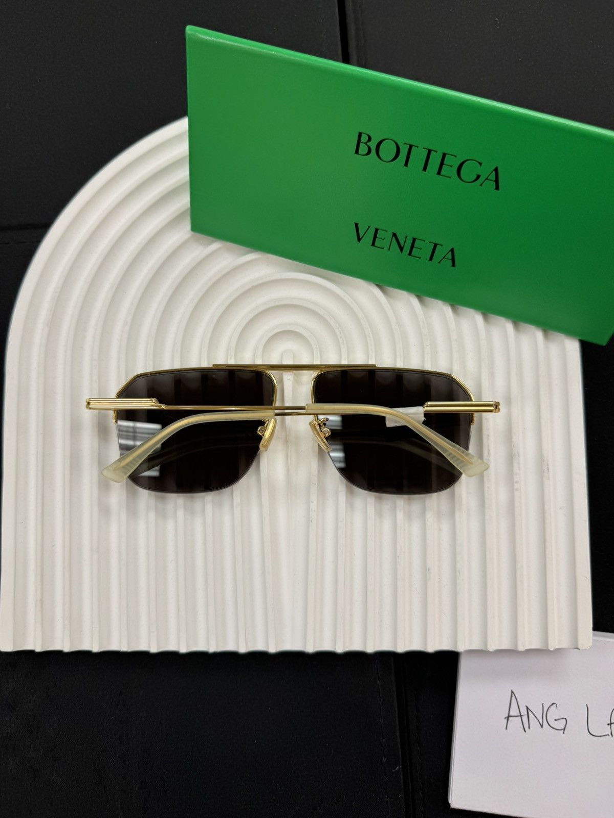Bottega Veneta × Vintage NEW Bottega Veneta Gold Aviator Sunglasses Glasses Eyeglass Size ONE SIZE - 2 Thumbnail