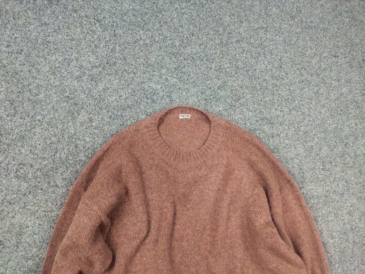 Rare Valstar Milano Vintage Crew check Alpaca Knit Sweater