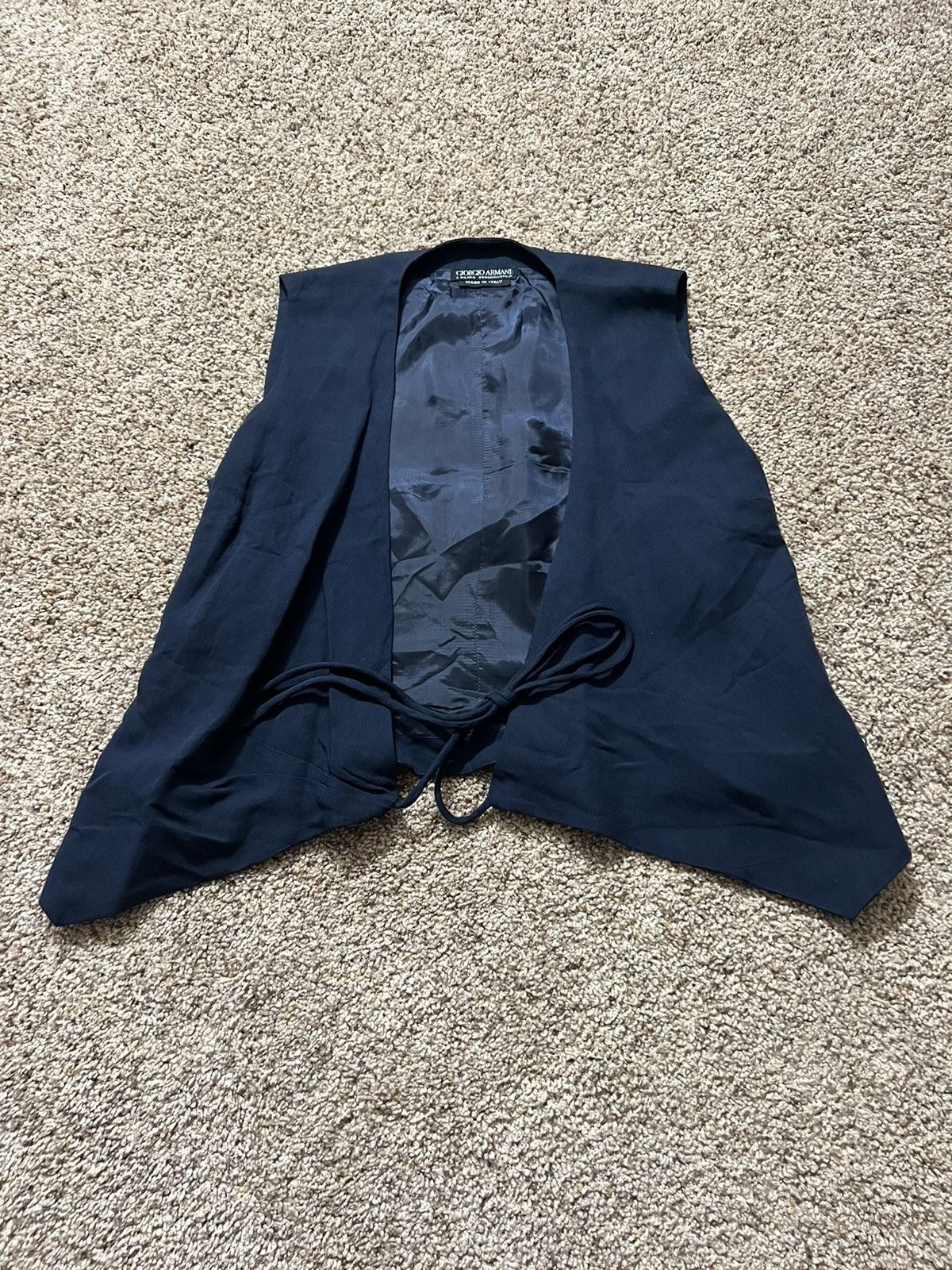 Giorgio Armani Giorgio Armani Linen Vest – Navy – Women’s Size S / US 4 / IT 40 - 2 Thumbnail