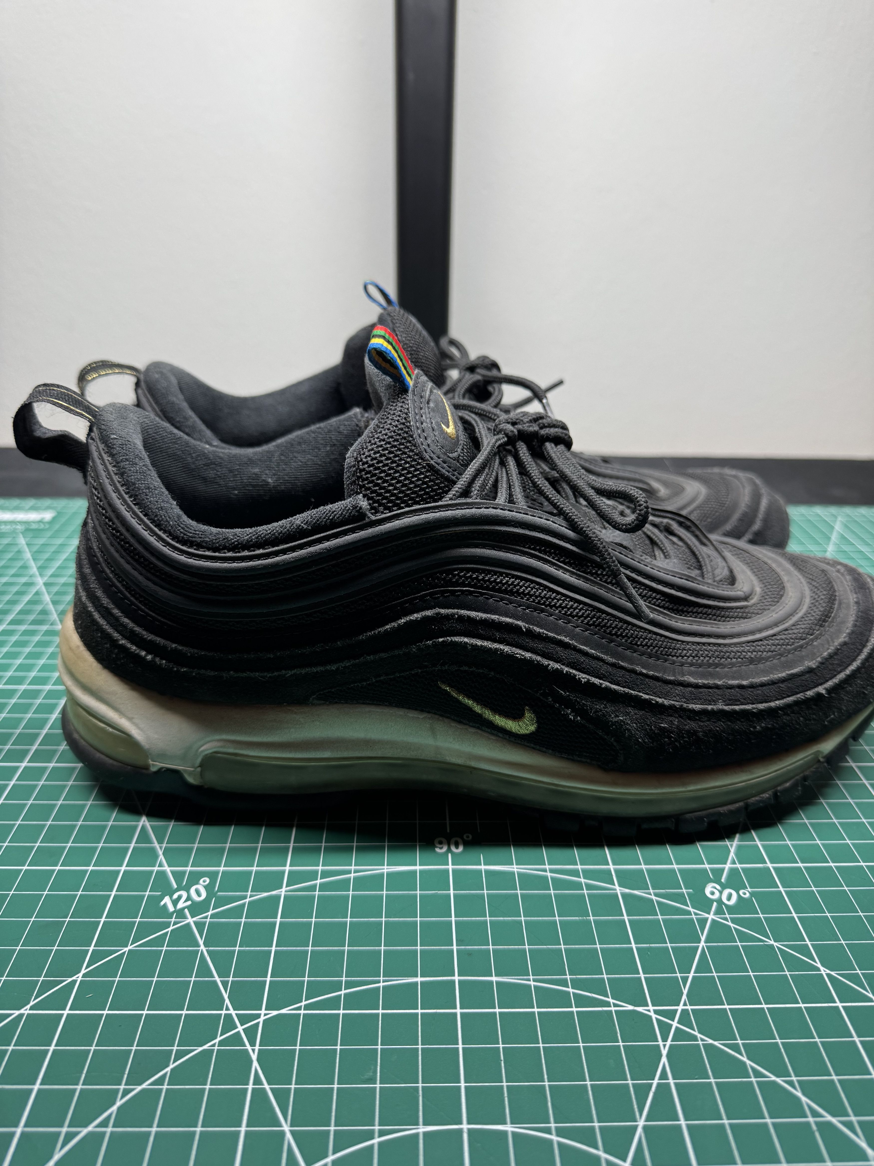 Nike Size 11 - Nike Air Max 97 QS Olympics Rings - Black Size US 11 / EU 44 - 4 Thumbnail