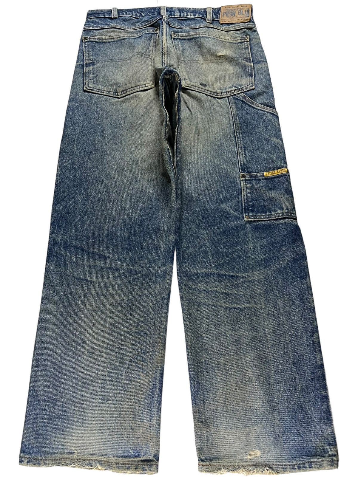 Japanese Brand Vintage Japanese Brand Mud Wash Carpenter Distressed Jeans Size US 35 - 2 Thumbnail