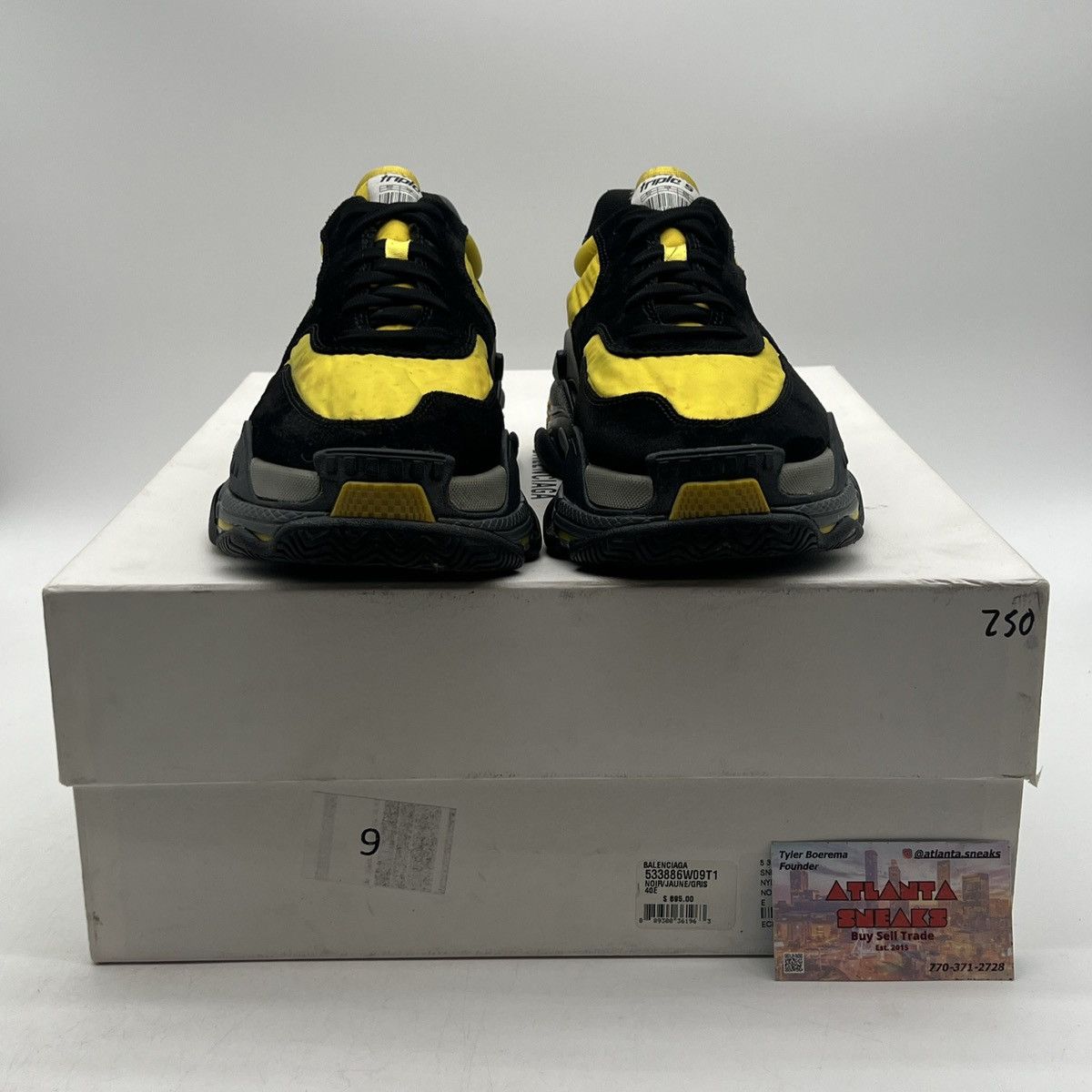 Balenciaga Balenciaga triple s black yellow Size US 7 / EU 40 - 2 Thumbnail
