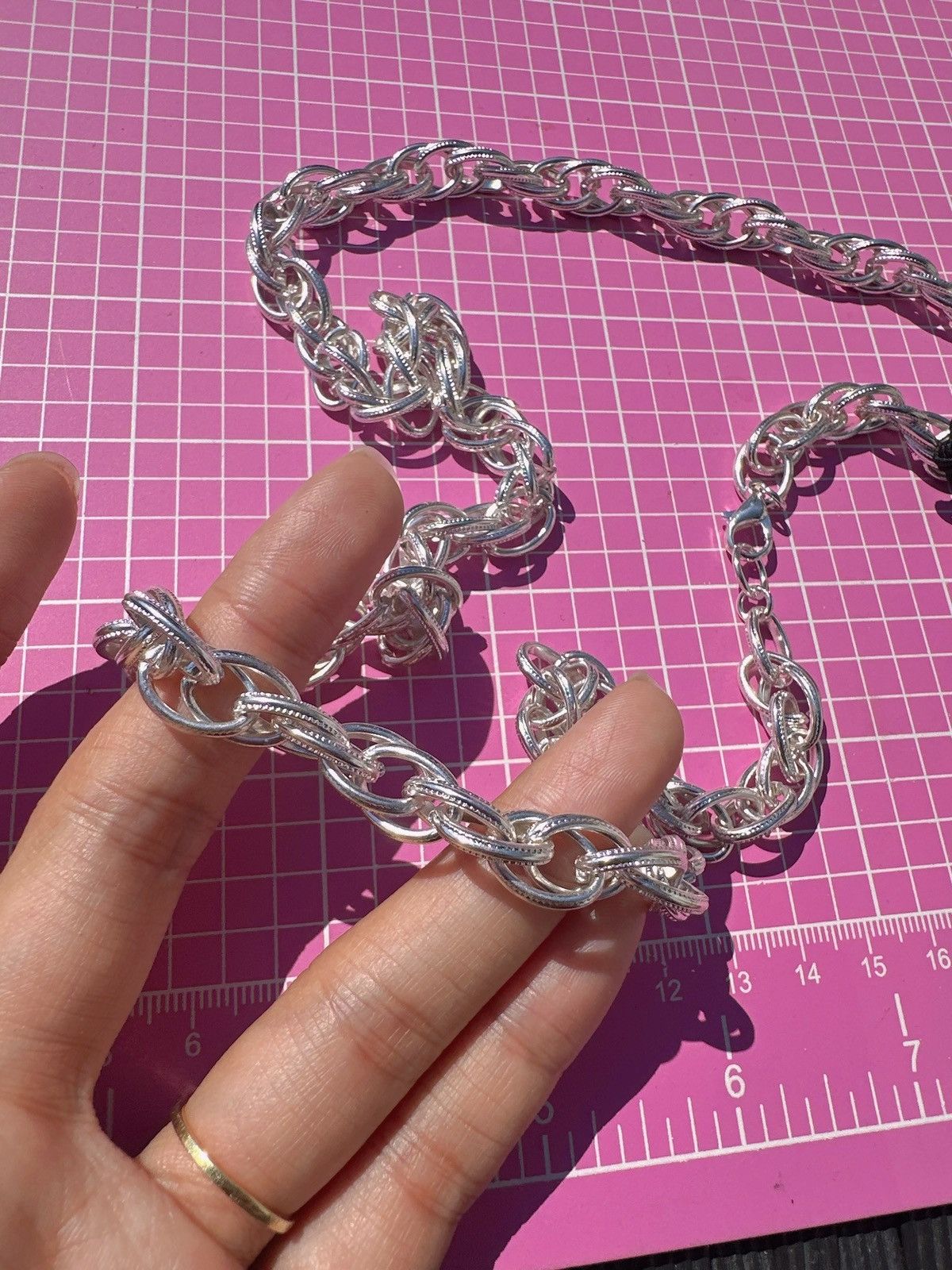 Designer KARBON 9 Silver Chain Necklace new with tag 26 inches unisex Size ONE SIZE - 1 Thumbnail