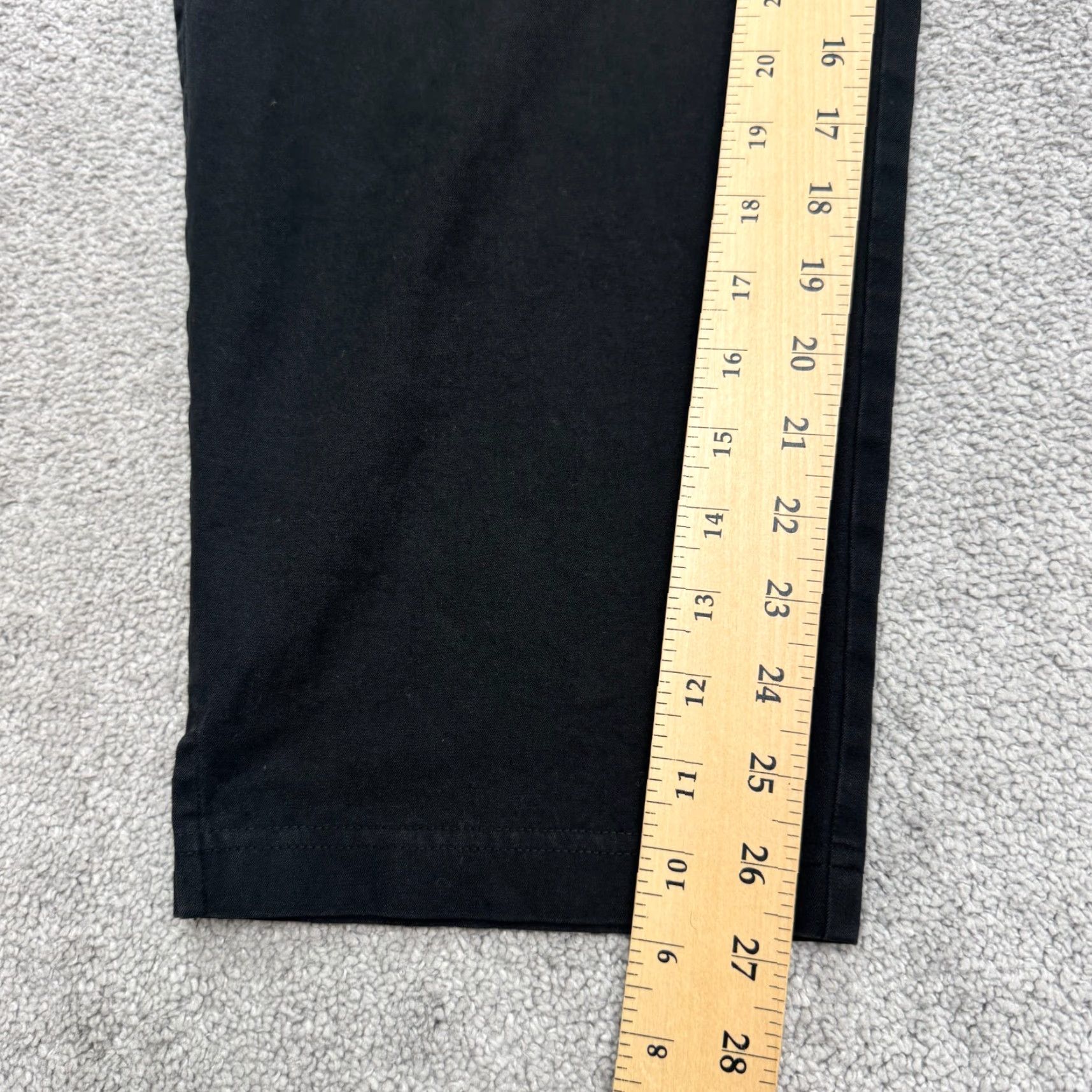 Eileen Fisher Eileen Fisher Pull On Ankle Pants womens Large Black Mid Rise Straight Leg 38x27 Size 36" / US 14 / IT 50 - 5 Thumbnail