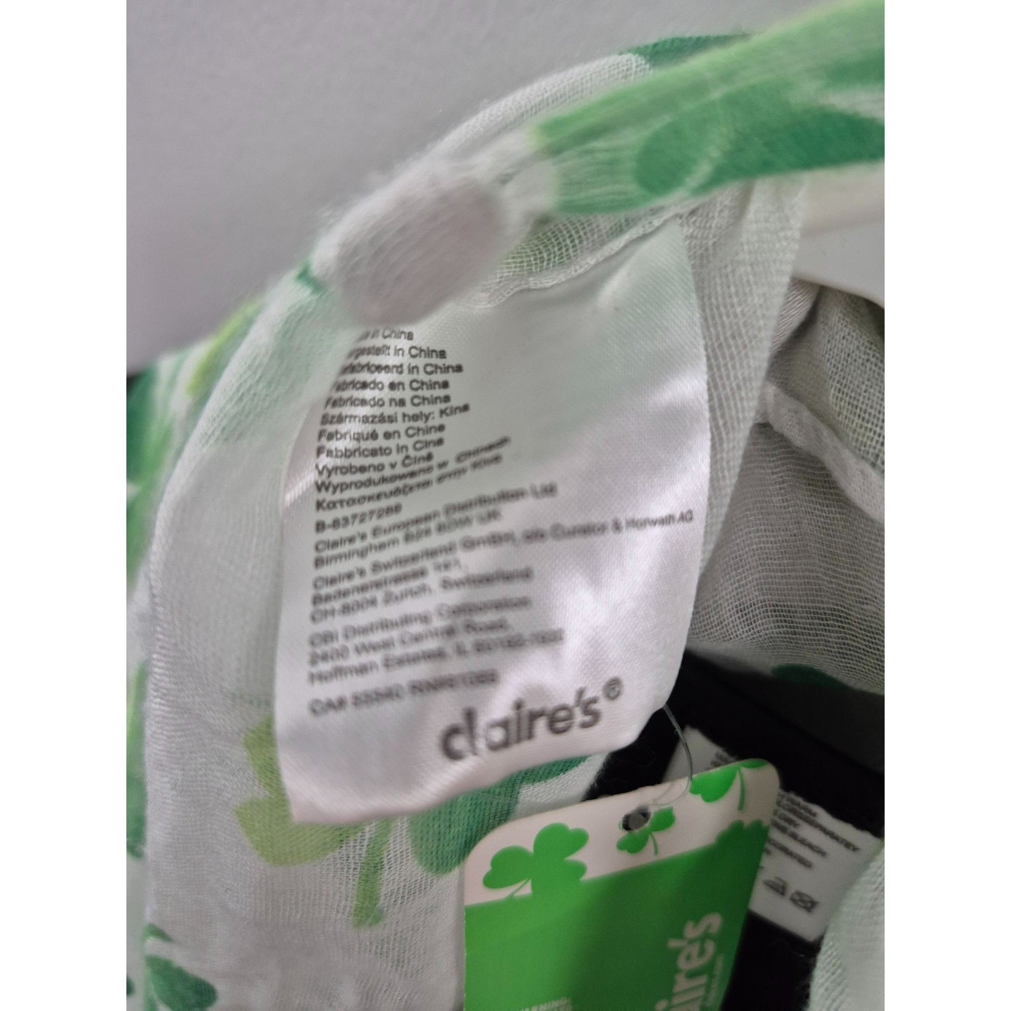 Other Shamrock Print Lightweight Infinity Scarf By Claires Size ONE SIZE - 3 Thumbnail