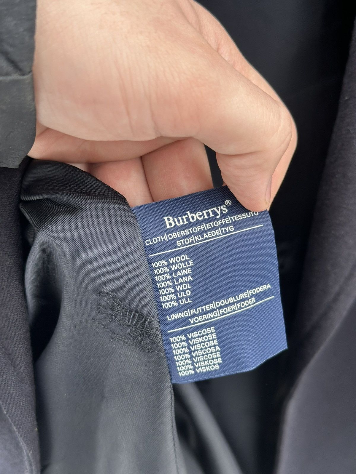 Burberry Burberrys Tailored Double Breasted Logo Wool Coat Blazer Size L / US 10 / IT 46 - 7 Thumbnail