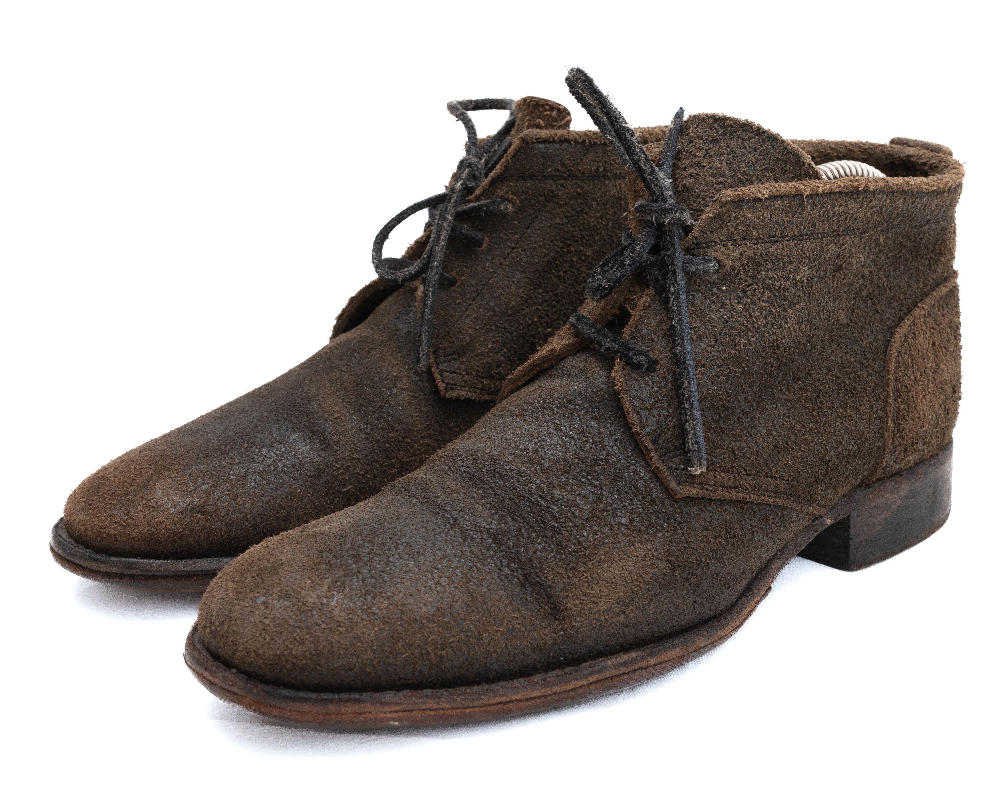 10sei0otto *No Tariff* DIECISEIZEROOTTO Reversed Leather Ankle Boots Size US 7 / IT 37 - 1 Thumbnail