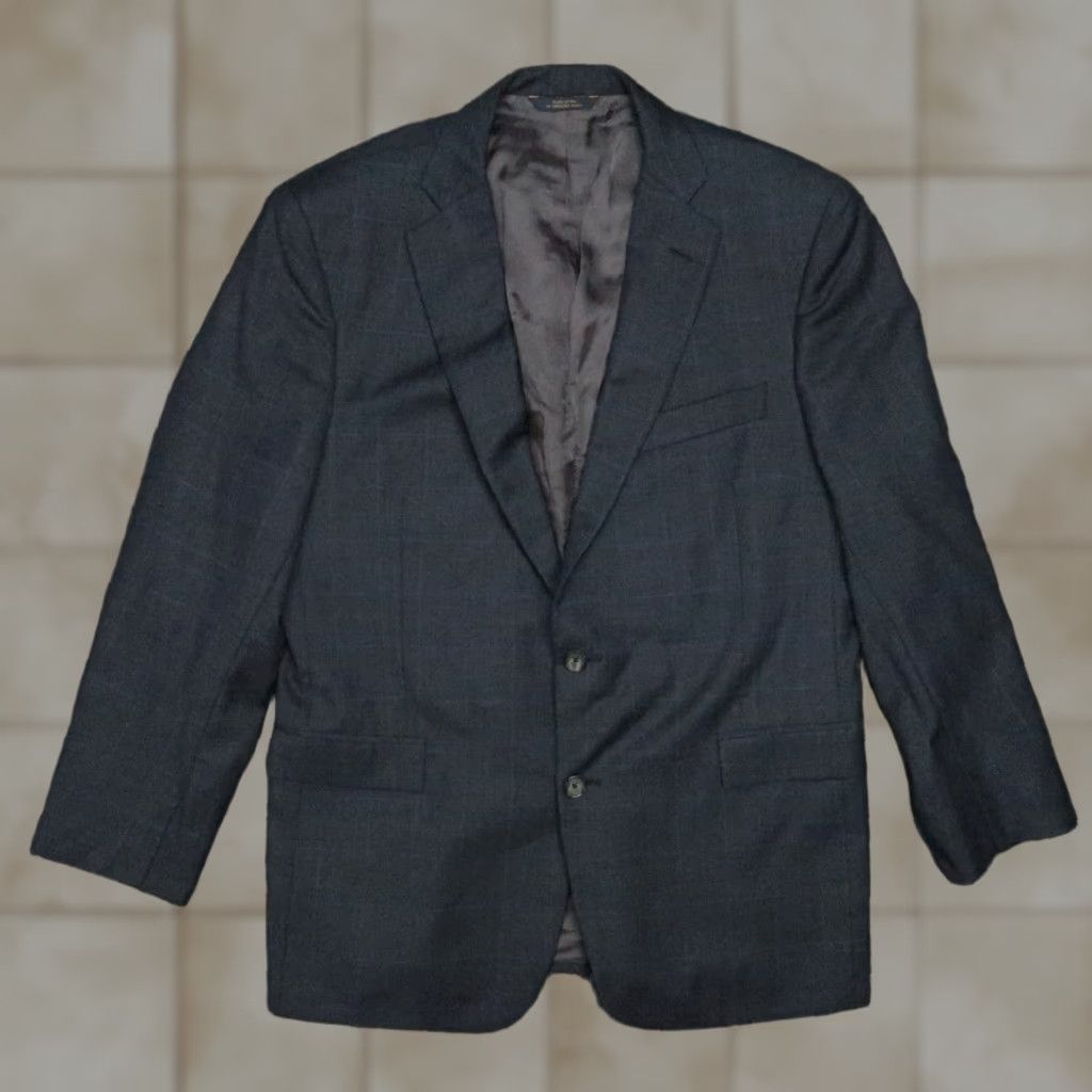 VINTAGE Brooks Brothers Blazer Men's 42R Wool Blue 1818 Regent E. Thomas Single-Breasted Formal Office
