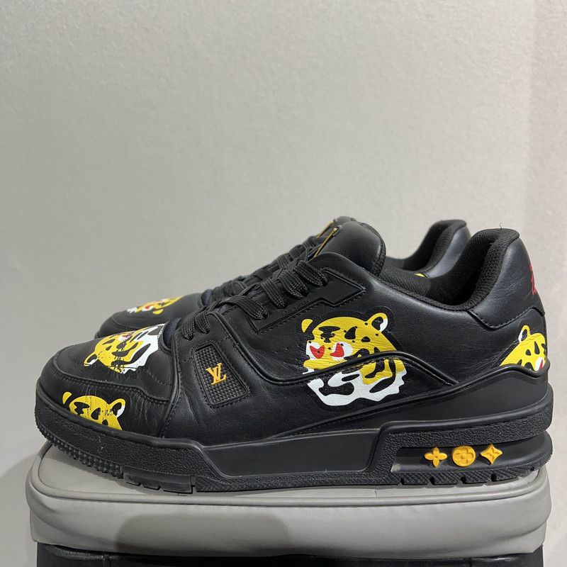 Louis Vuitton Nigo x Louis Vuitton Black Trainer Sneakers 0079 Size US 10 / EU 43 - 1 Thumbnail