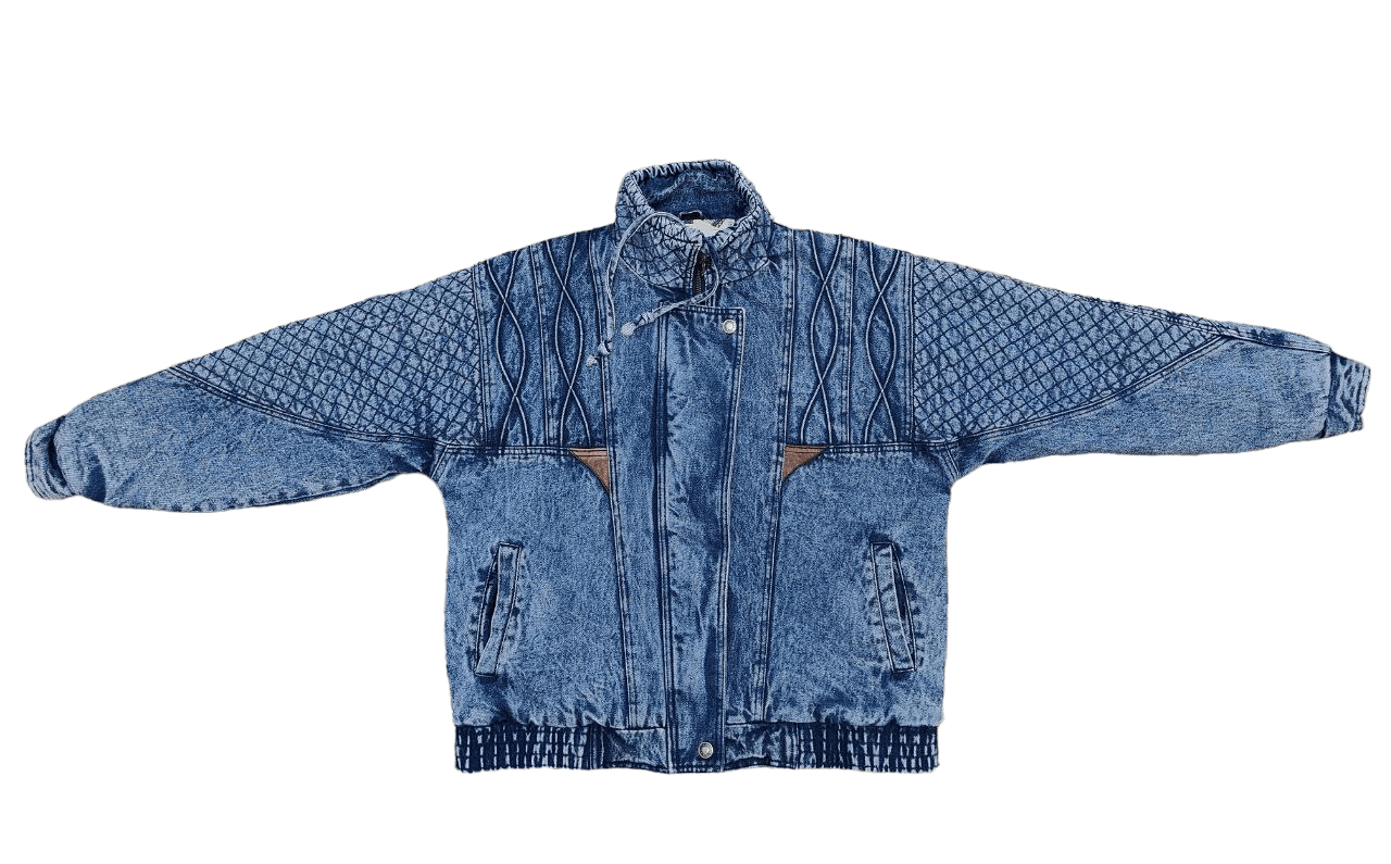 Japanese Brand Vintage Denim Bomber Jacket Size US S / EU 44-46 / 1 - 2 Thumbnail