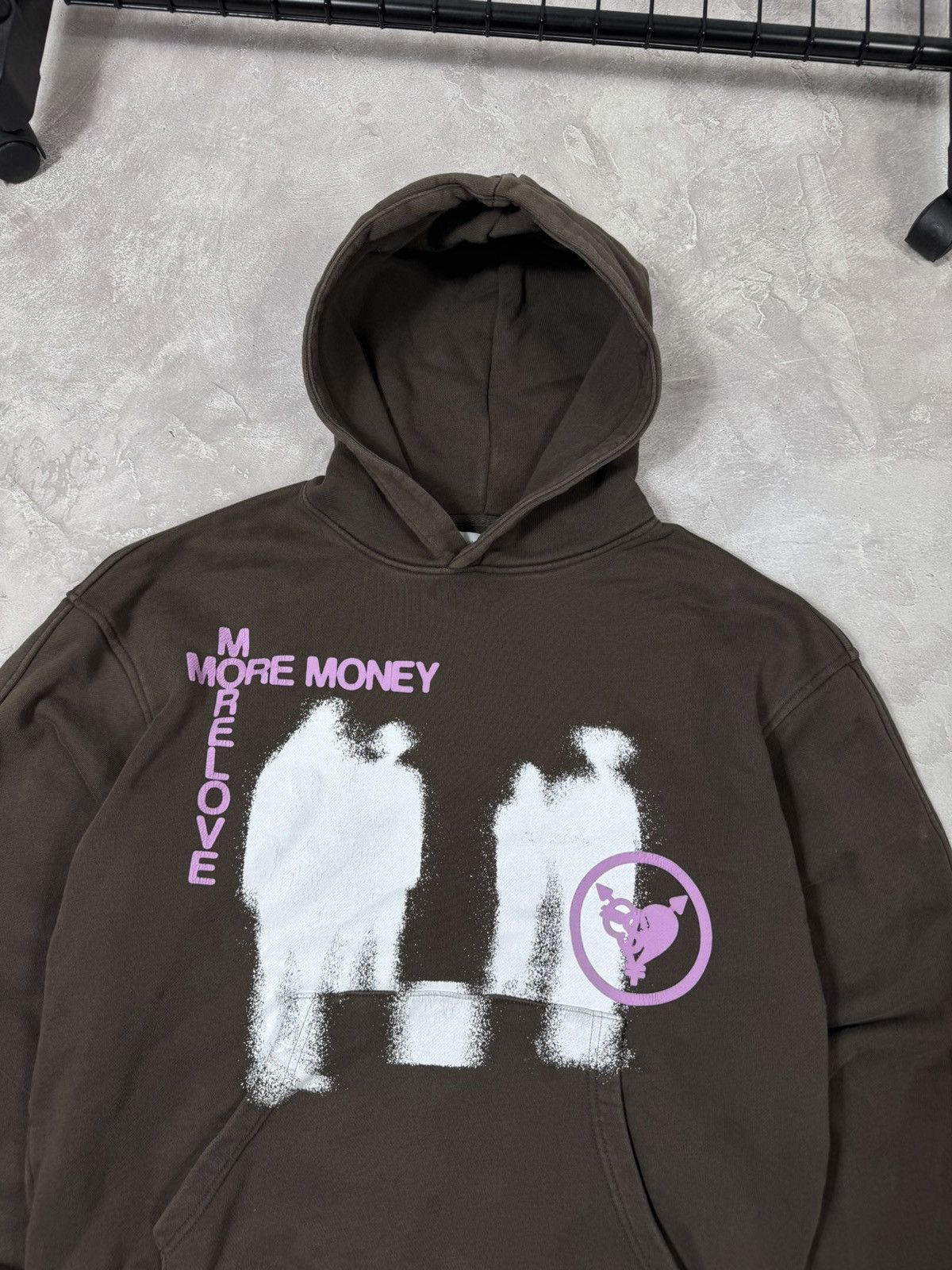 Vintage Make More Money Brown Y2k Baggy Hoodie CPFM style Size US M / EU 48-50 / 2 - 3 Thumbnail