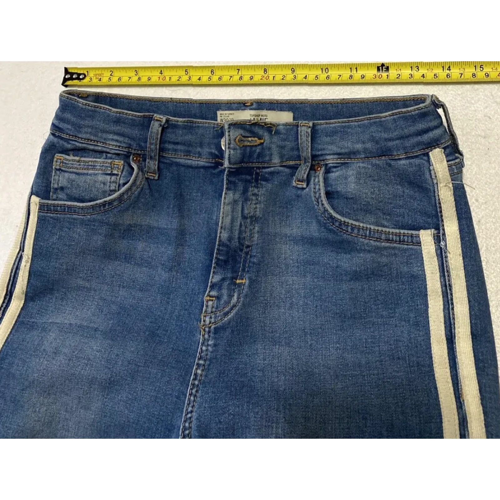 Topshop Topshop Jamie Moto Mid Rise Skinny Jeans Women 30 Blue Denim Slim Jeans 28-10 Regular Inseam 24 Womens Size 30" / US 8 / IT 44 - 5 Thumbnail