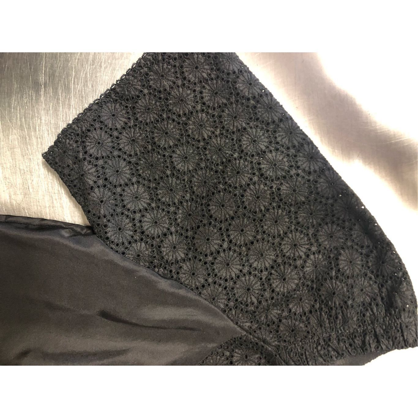 Banana Republic Banana Republic Women’s Black Silk Formal Embroidered Tie in Size XS / US 0-2 / IT 36-38 - 6 Thumbnail