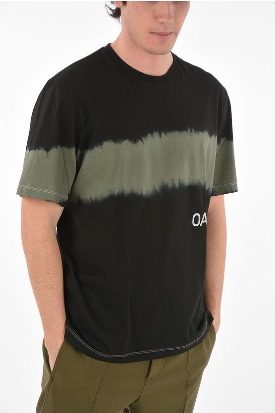 o1y0225 Logo Crewneck T-Shirt in Black/Sage Green
