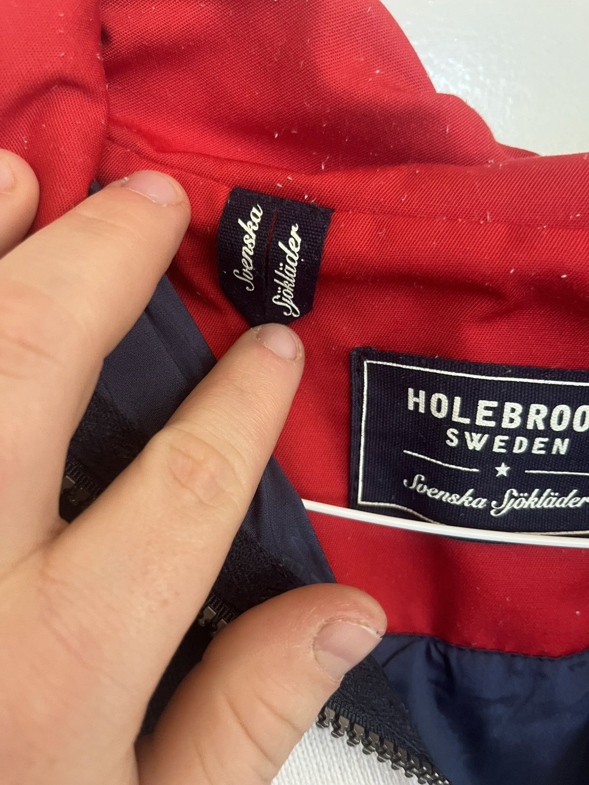 Other Holebrook Sweden men's windproof sweater navy/white Size L Size US L / EU 52-54 / 3 - 6 Thumbnail