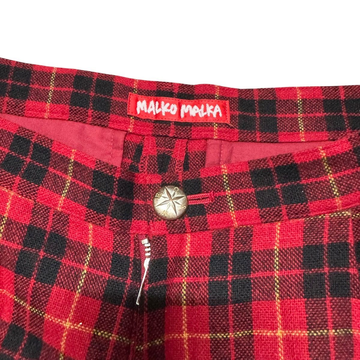 Mari's Rock MALKO MALKA Tartan Plaid Red Punk Trouser Size US 30 / EU 46 - 6 Thumbnail