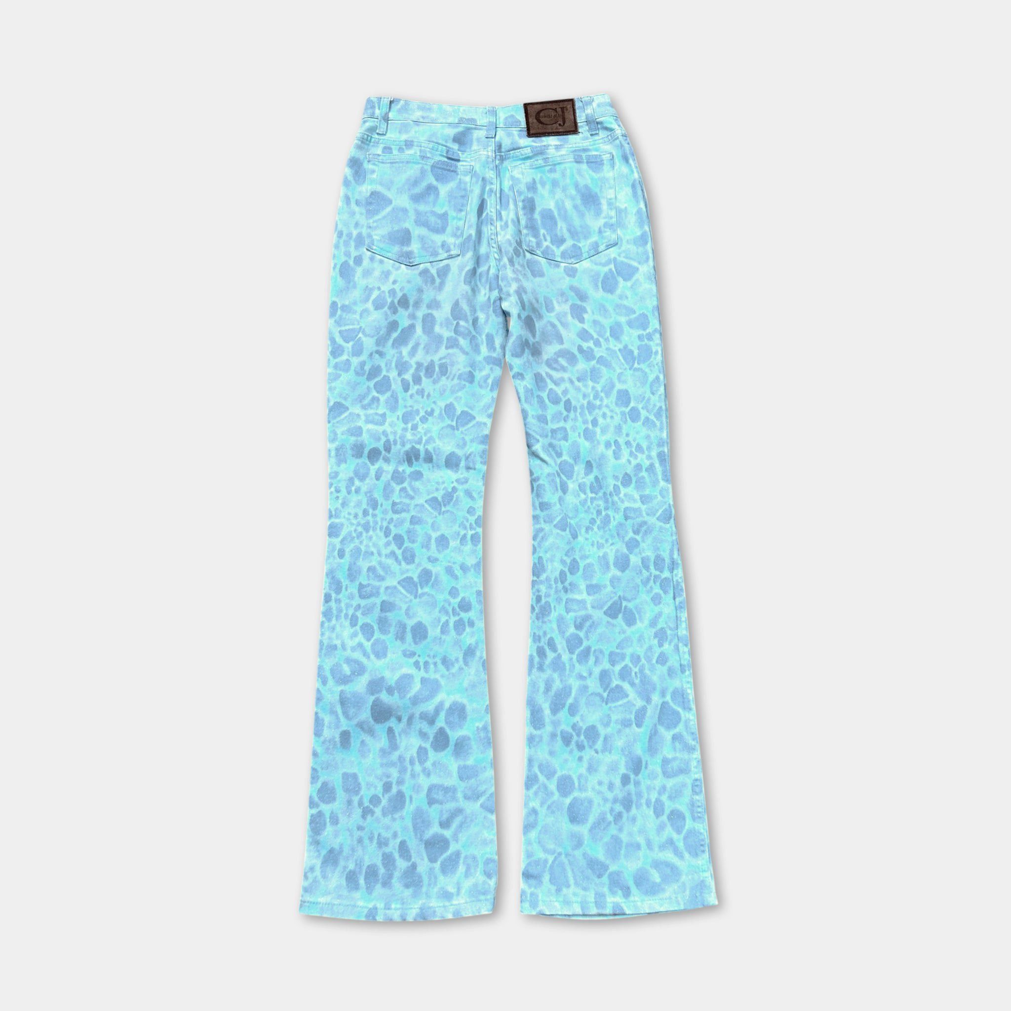 Other Cavalli Jeans Blue Animal Print Jeans Size 27" / US 4 / IT 40 - 4 Thumbnail