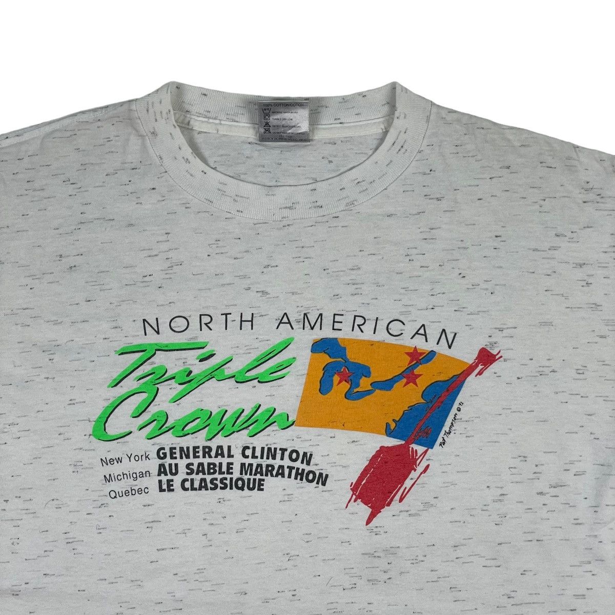Vintage Vintage 1992 North American Triple Crown Tee Size US XL / EU 56 / 4 - 3 Thumbnail