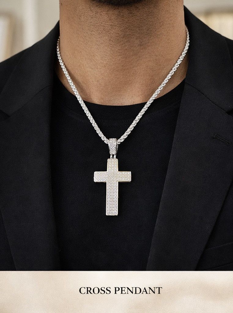 Other Diamond Cross Pendant + Chain Size ONE SIZE - 2 Thumbnail