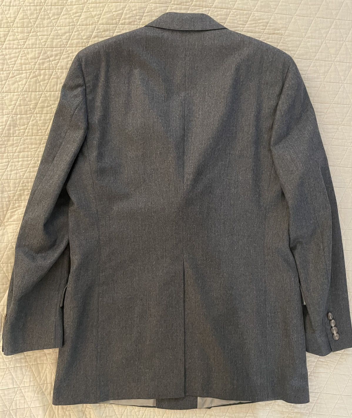 Chaps Ralph Lauren × Vintage Double Breasted Wool Flannel Pleated Suit Size 42L - 7 Thumbnail
