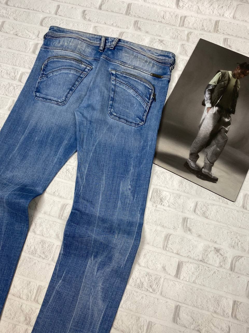 Diesel Diesel Poiak Jeans Mens Acid Washed Tapered Zipper Pockets Size US 34 / EU 50 - 5 Thumbnail