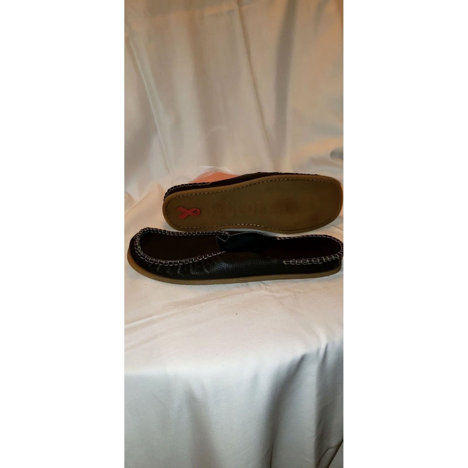 Vintage Soul Of Africa Narina Khulani US 7 M Black Leather Slide Moc Toe Women’s Shoes Size US 8 / IT 38 - 5 Thumbnail