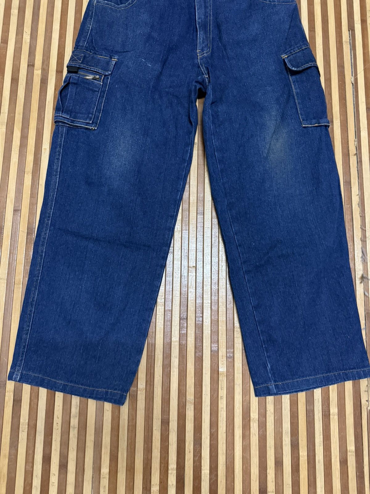 Japanese Brand Denim Cargo Pants Streetwear Multipocket Tactical Pants Size US 33 - 3 Thumbnail
