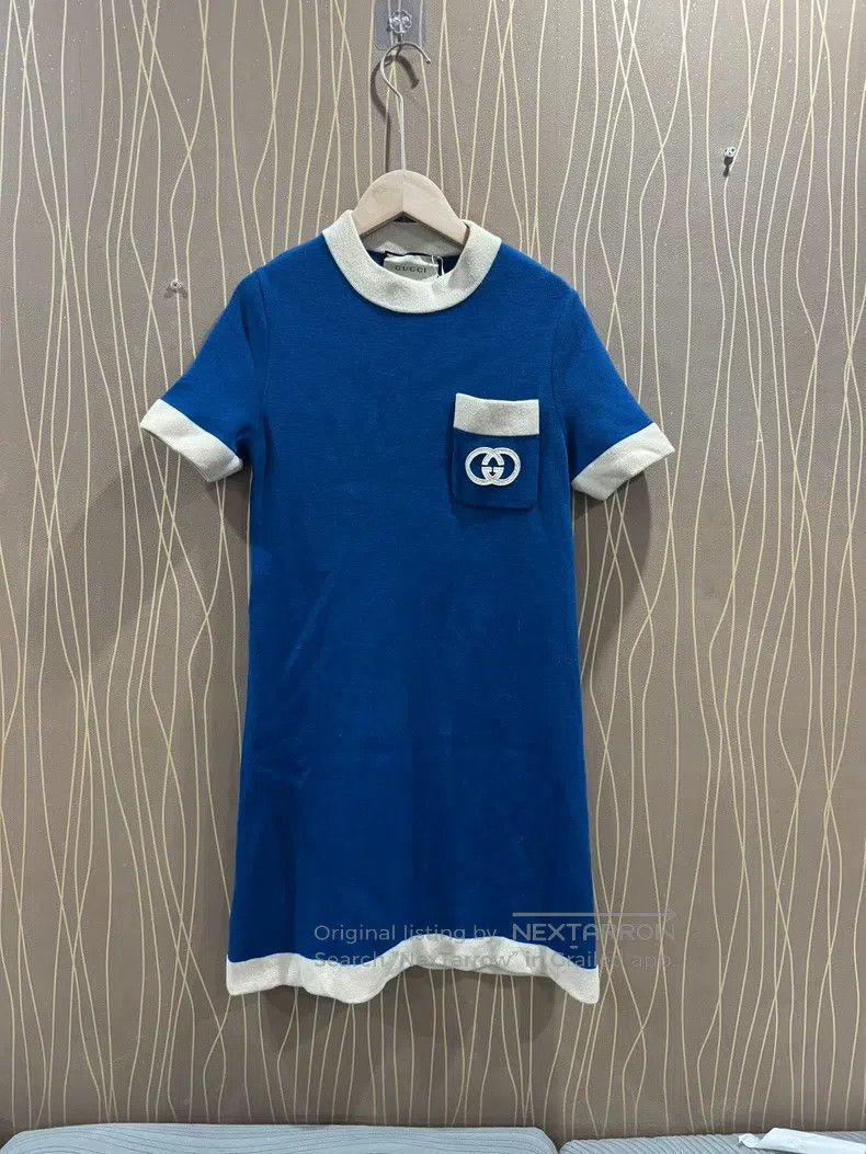 Gucci Gucci Blue wool dress Size S / US 4 / IT 40 - 1 Thumbnail