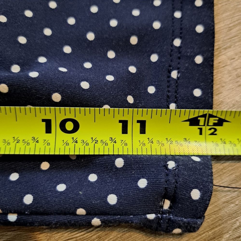 Other Talbots Polka Dot Print Faux Wrap Stretch Fabric Navy/White Size 3XL / US 20-22 - 12 Thumbnail